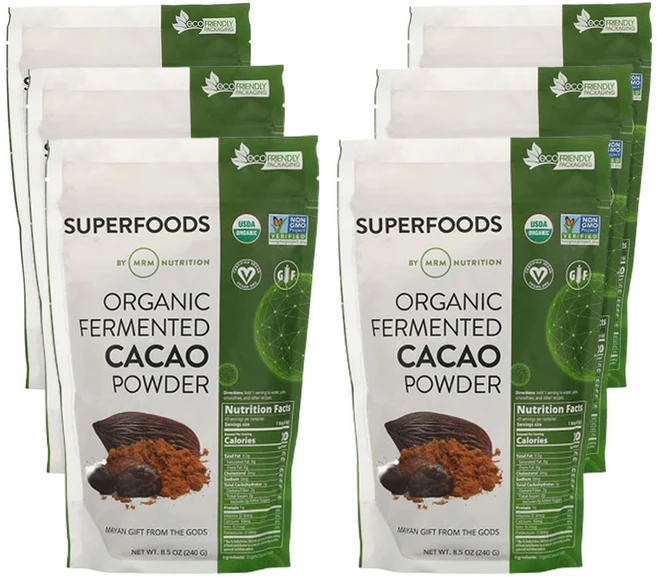 MRM뉴트리션 유기농 발효 카카오 분말 240g(8.5oz), 6개, 240g - 쿠팡