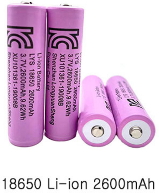 18650배터리 2600mAh 리튬이온충전지 보호회로 건전지, 1개입, 1개