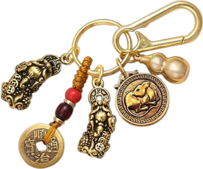 리파니 12간지 수호신 재물운 금전운 액막이 호리병 엽전 쌍비휴 키링, 1. 쥐띠
