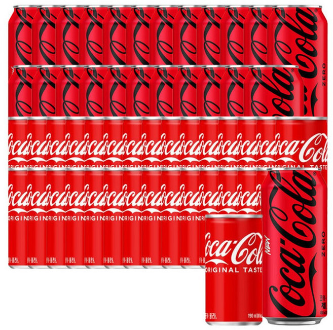 코카콜라제로 490ml x24캔+코카콜라 190ml x30캔, 30개