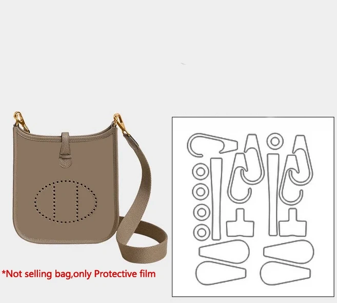 HLindy Birkin Kelly Herbag 마모 방지 금속 필름 긁힘 및 산화 보호 하드웨어, 03 Evelyne1 2 Set