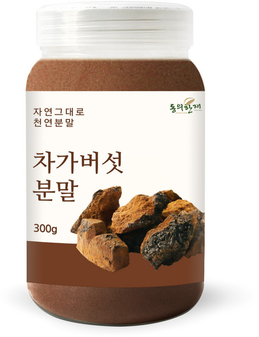 동의한재 프리미엄 러시아 차가버섯 분말 가루, 300g, 1개