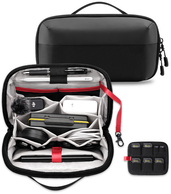 WEGO 루파 디지털 테크 파우치 가방, 블랙, 1개