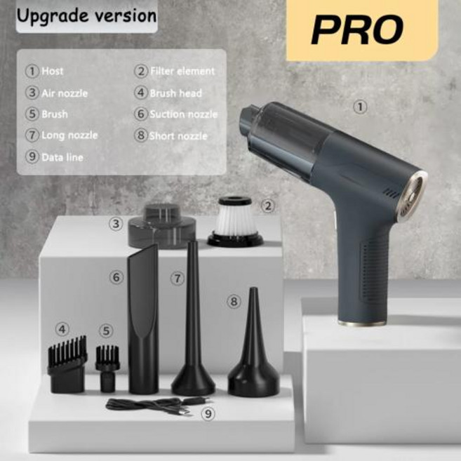 미니청소기 사이클론 필터 충전식 배터리 기계 액세서리용 핸드헬드 강력한 무선 자동차 진공 차량용 워시, AU00020