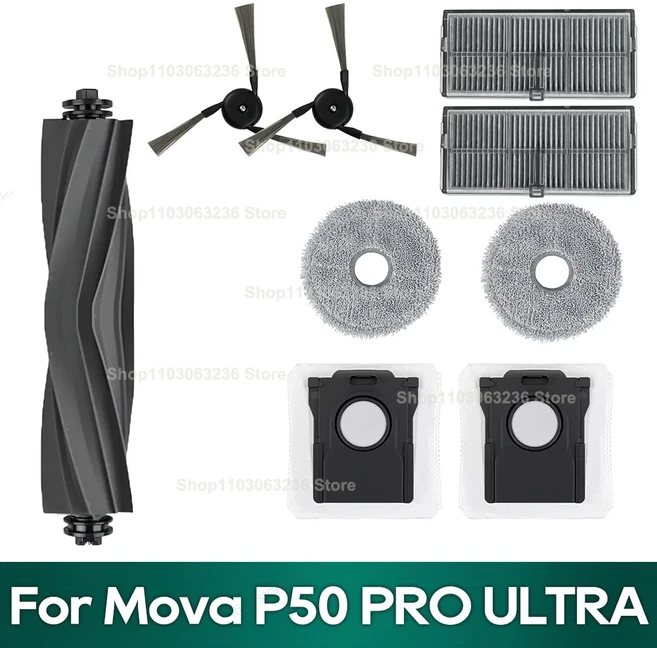 드리미 X40 울트라 모바 P50 프로 메인 롤러 트리컷 브러쉬 필터 천 먼지봉투 부품 호환, 01 MOVAP50PU10