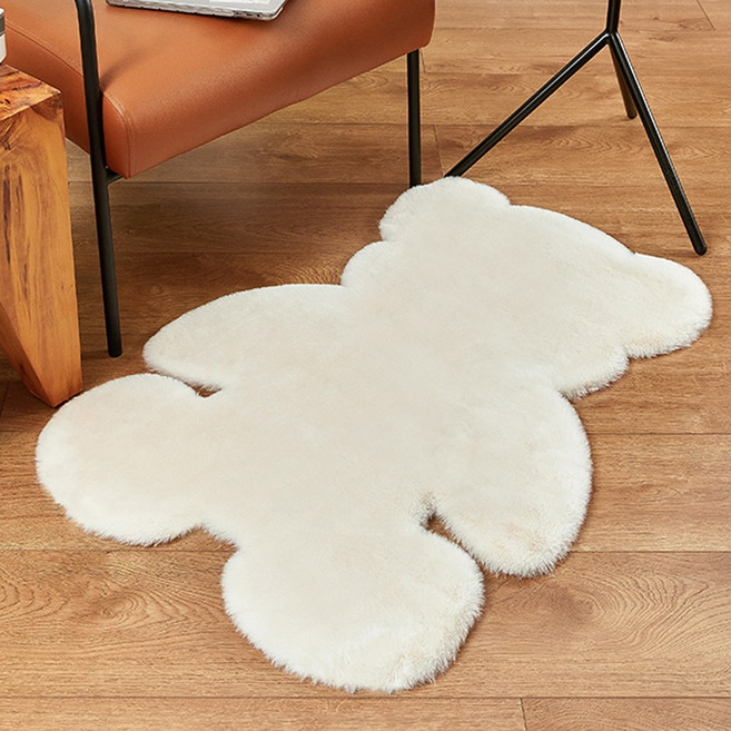 허니잼 귀여운 장모 곰돌이 러그 카페트 발매트 인테리어 장식 소품 집들이선물