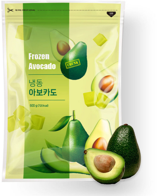 맥그로우앤마리 냉동 아보카도 /페루산 다이스컷, 1개, 500g
