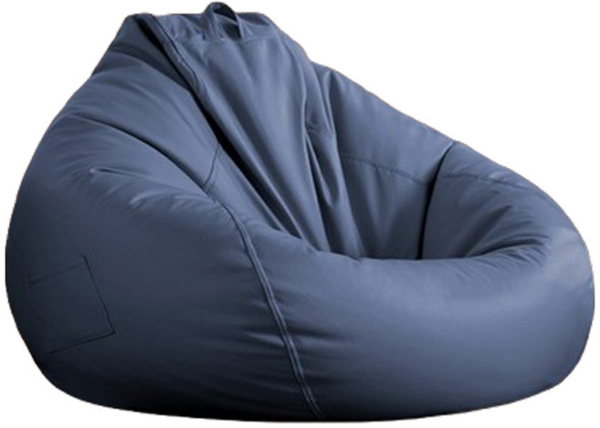 잇츠션 편안한 대형 빈백 쇼파 의자 1인용 쿠션 1인용 수유 거실 가죽 스툴 좌식, 네이비