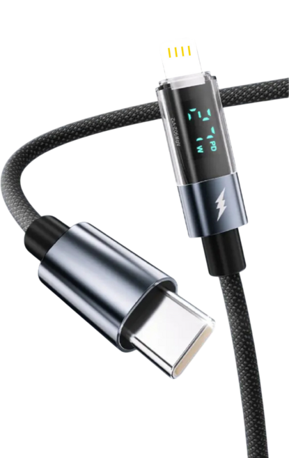 E-Marker 智能充電線 240W PD 快充 480Mbps 傳輸, C to L（24W PD快充）, 1個, 1.2m