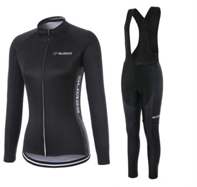 서브22 여성 자전거 라이딩복 져지 빕숏 세트 블랙