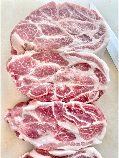 국내산 한돈 돼지 목살 목심 통목살 캠핑고기 1kg, 일반구이용1kg, 1개
