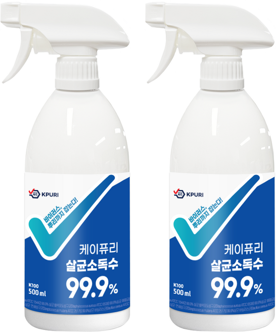 케이퓨리 베이직 뿌리는 살균소독제, 2개, 500ml