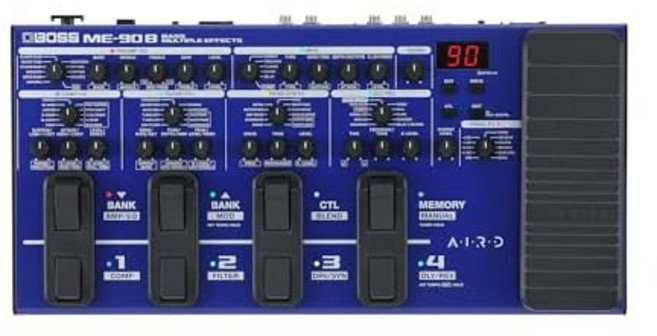 BOSS ME-90B 버스 멀치이펙트 | 올인원 베이스 프로세서 | 10 온보드 AIRD Amp 모델 | BOSS 배스 이펙트 라이브러리에서 61개의 이펙트 | 8개의 다기능 풋