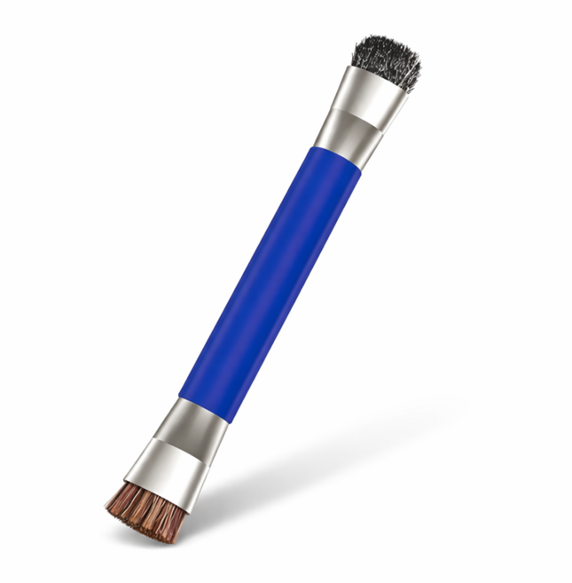 2in1 디테일 클리닝 브러시 와이어브러시 돈모 정전기방지 청소솔, 블루, 1개