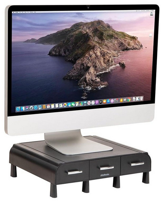 Mind Reader PC 노트북 IMAC 모니터 스탠드 및 책상 정리함 블랙