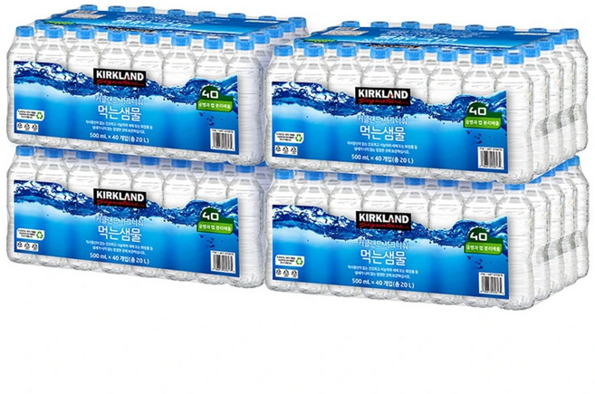 커클랜드 시그니춰먹는 샘물 (배송가능지역 확인 필), 500ml, 160개