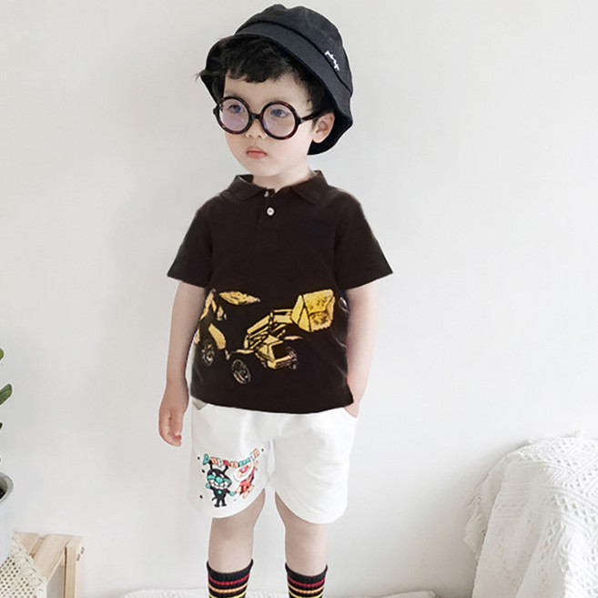 보니또 남아 반팔 PK 카라티 유아동 여름 면티 유아 정장 실내복 아동 여름옷