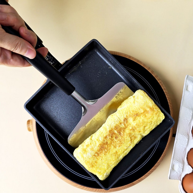 BRK 스텐304 뒤집개 와이드 계란말이 전 부침개 생선구이 터너 식기세척기 사용가능, 1개, 블랙