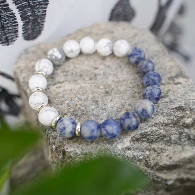 백송석 원석 패션 팔찌 부적 구슬 불교 염주 악세사리 비즈 천연석 파워스톤, 단품