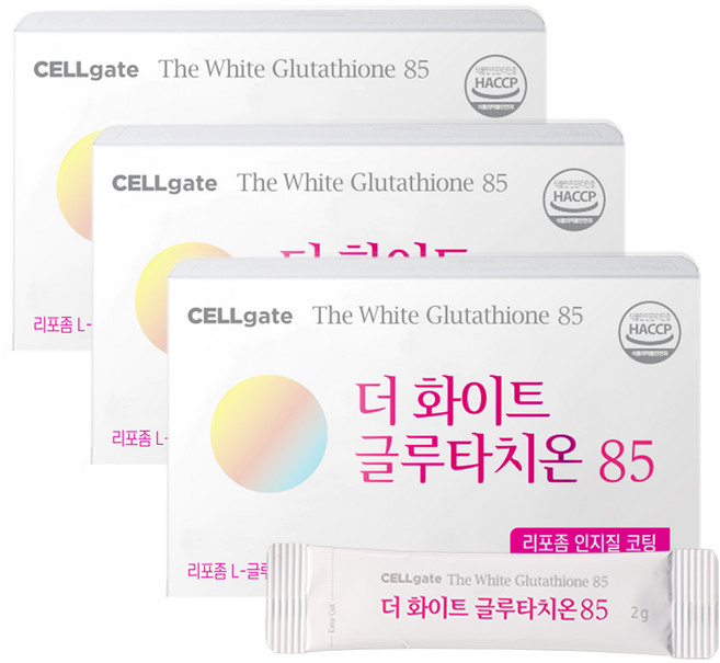 셀게이트 더화이트 글루타치온85 인지질코팅 30P, 3개, 60g