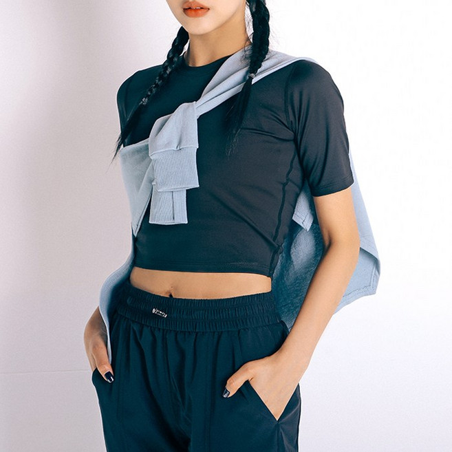 코튼 힙 커버(스카이블루) 요가복 커버업 필라테스웨어 운동복 댄스복