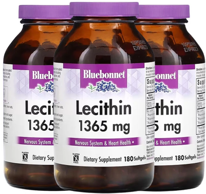 블루보넷 뉴트리션 레시틴 1 365mg 소프트젤 180정, 3개 - 쿠팡