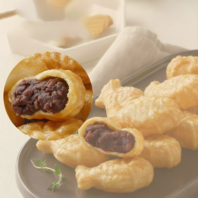 레브 온가족 간식 한입 미니 팥붕어빵 간편간식, 1개, 750g