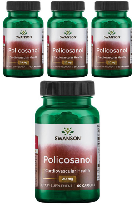 스완슨 폴리코사놀 20mg 캡슐, 60정, 4개