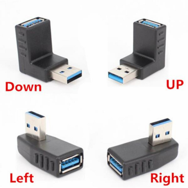 USB 3.0 어댑터 왼쪽위아래직각 90 도 연장 케이블 수-암 코드, 01 Right, 1개