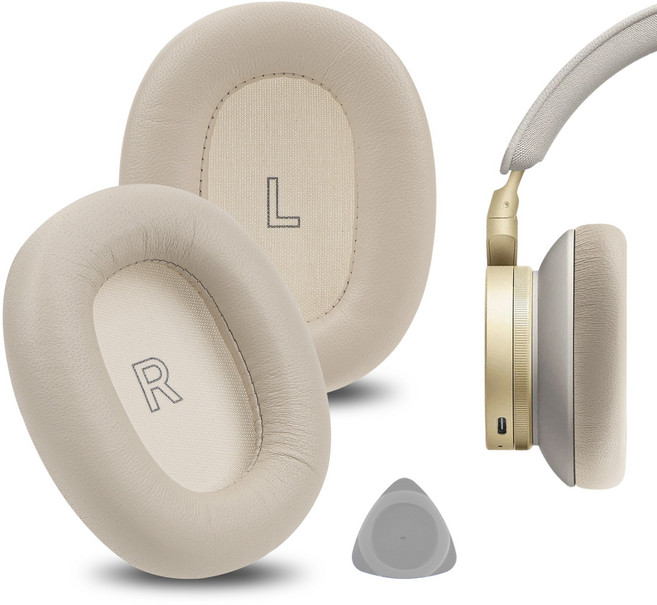 Geekria 양가죽 교체용 이어 패드 뱅앤올룹슨 Beoplay H95 헤드폰 이어 쿠션과 호환 수리 부품 쿠션 리필, 골드