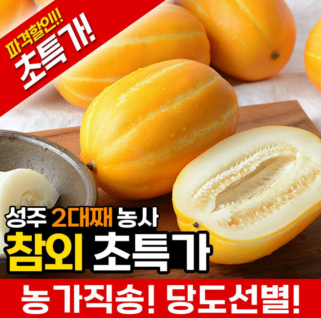 4위 - 산지직송 고당도 국내산 꿀 참외 10kg (혼합과), 1개