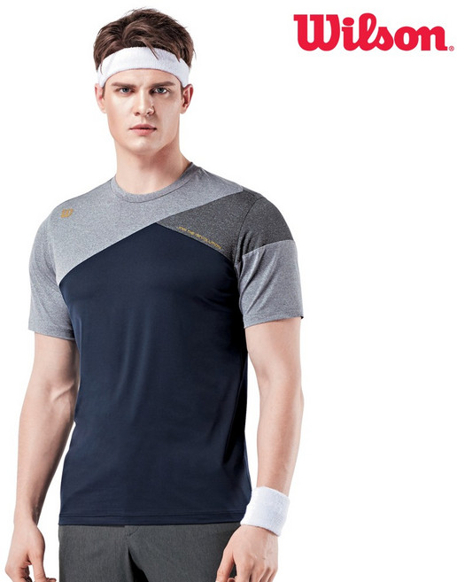 윌슨 남성 라운드 반팔티셔츠 5257 네이비 단체복
