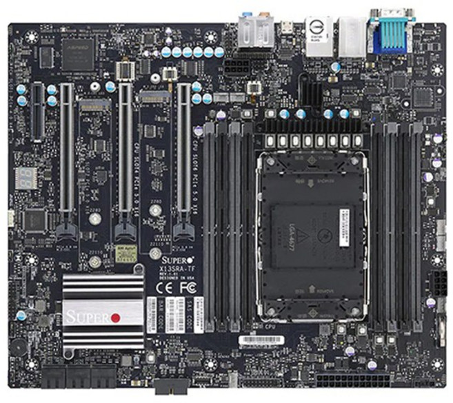 슈퍼마이크로 X13SRA-TF 메인보드 (LGA4677 DDR5 CEB) STCOM, 1개, 선택하세요