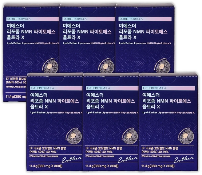 여에스더 리포좀 NMN 파이토에스 울트라X 6박스, 30회분 - 쿠팡