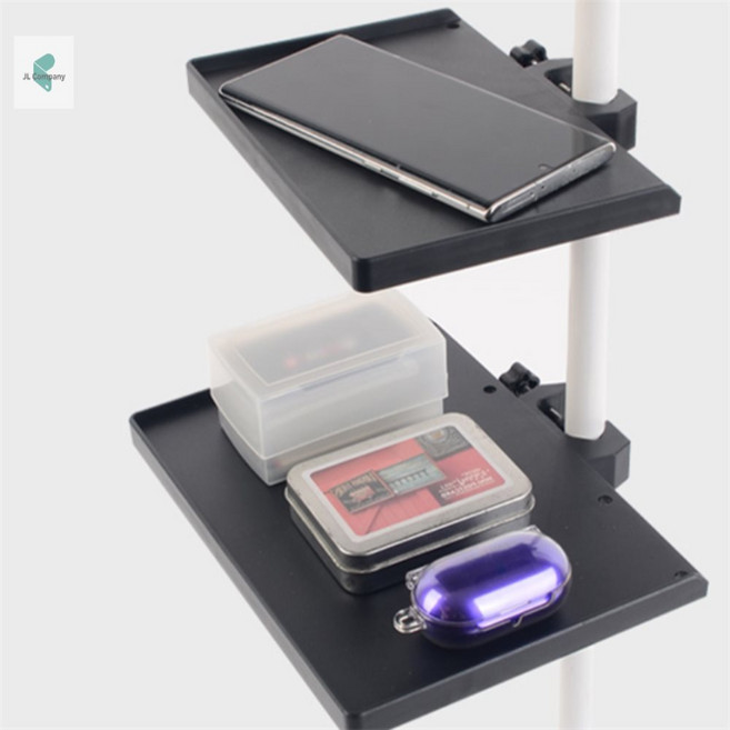 행거봉 거치선반 보조트레이 소품정리 수납함 압축봉 걸이 소, 대