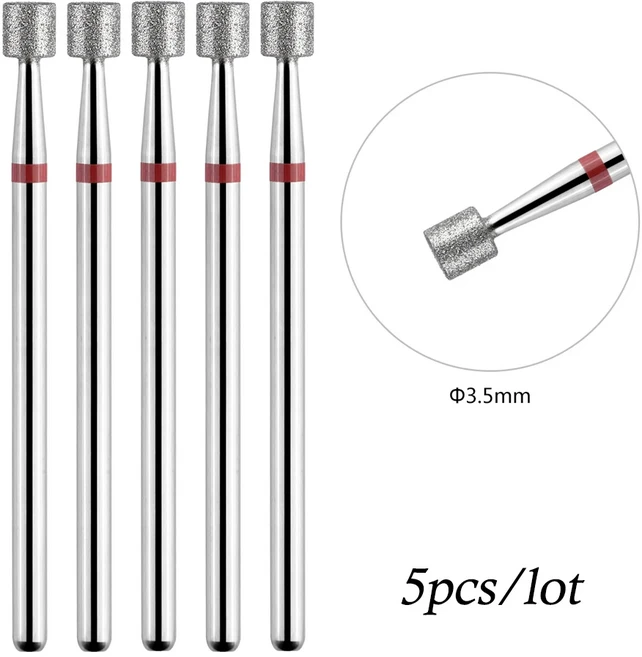 손톱 용 5 개/몫 드릴 비트 손톱 용 다이아몬드 헤드 매니큐어 용 밀링 커터 큐티클 네일 커터 팁 액세서리, 22 TP-B0404D-F