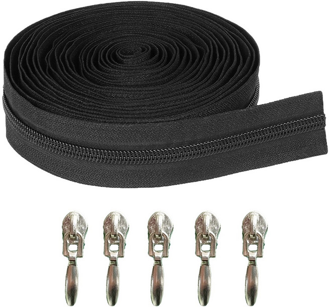 5호나일론 롤지퍼 400cm 5호 링고리슬라이더, 1개, 블랙