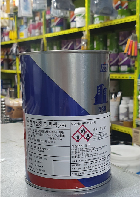 KCC 속건방청하도 4L 회색 무광 철재용 에나멜페인트 유성 녹방지제, 4000ml, 1개