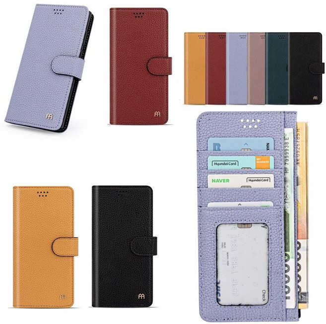 갤럭시S26 케이스 SM-S942N (S26용) 천연 소가죽 파스텔 (라피톨 2종) 카드 지폐 수납 포켓 슬림 자석 지갑 커버 (장지갑형 플립 다이어리)