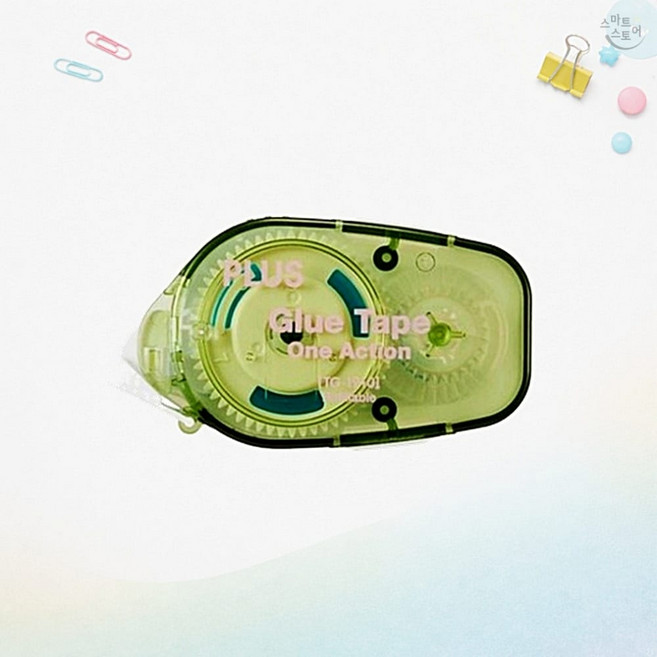 SCS 원액션 풀테이프 그린 6mmx8m 사무용품 학용품 문구 그린 풀테이프