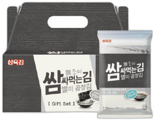 삼육김본사 곱창김 선물세트 6호 무조미 쌈싸먹는김, 1개
