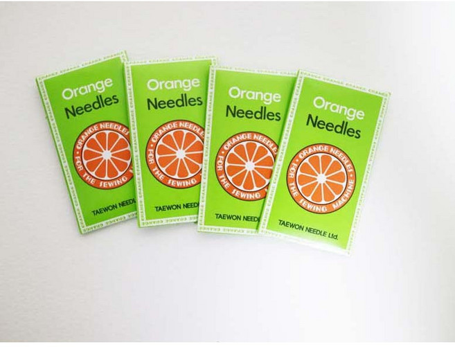 쏘잉스타 오렌지 미싱바늘 재봉틀바늘 재봉틀바늘 한쌈(10ea), 1세트