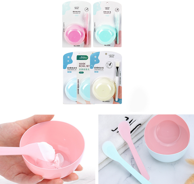 화장용품 모델링팩 도구 믹싱볼 메이크업세트 화장품 재료배합용 팩붓 스패출라, 볼+스패츌러 세트