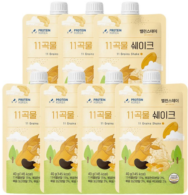 밸런스테이 단백질 쉐이크 곡물맛, 7개, 40g