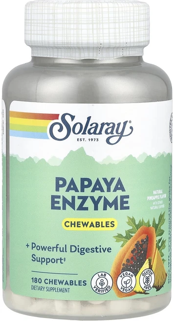 매우편하고 Solaray 파파야 효소 천연 파인애플 츄어블 180정 끝내주게잘나가는상품, Solaray파파야효소천연파인애플츄어블180정, 1개 - 쿠팡
