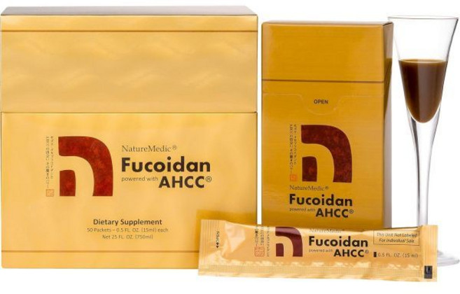 버섯 AHCC 갈색 해초 와 메카부 모즈쿠 아가리쿠스 50 농축 액체 추출 패킷 일본산 (1박스), 1
