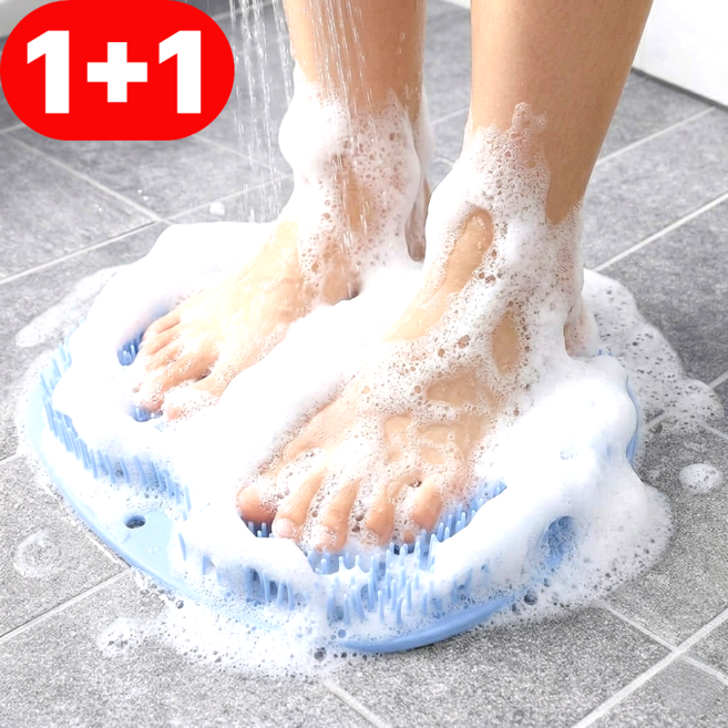 진수앤영 발세척 각질제거 풋브러쉬 매트, 블루(blue), 1개, 2개입, 200g