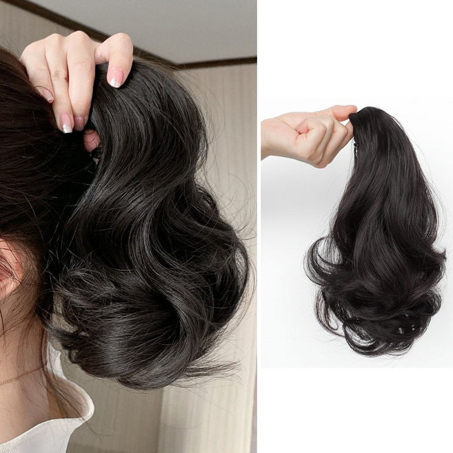 프루마 여성 포니테일 가발 집게형 숏볼륨, 1개, 다크브라운