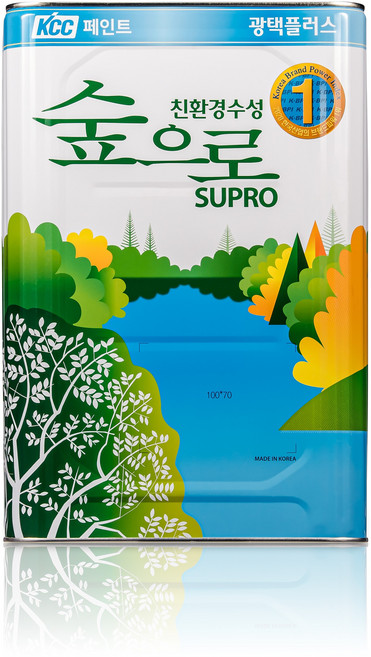KCC 숲으로 광택플러스 18L(백색/투명/흑색) 유광 내부용 친환경페인트 낙서방지 투명 코팅제 투명페인트, 흑색, 18L, 1개