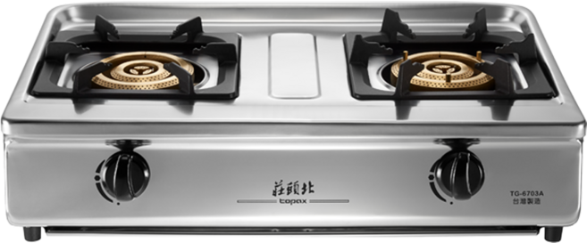 莊頭北 檯爐瓦斯爐 TG-6703A 三環銅爐頭 鑄鐵爐架 不鏽鋼機體, 天然氣, TG-6703A 天然氣